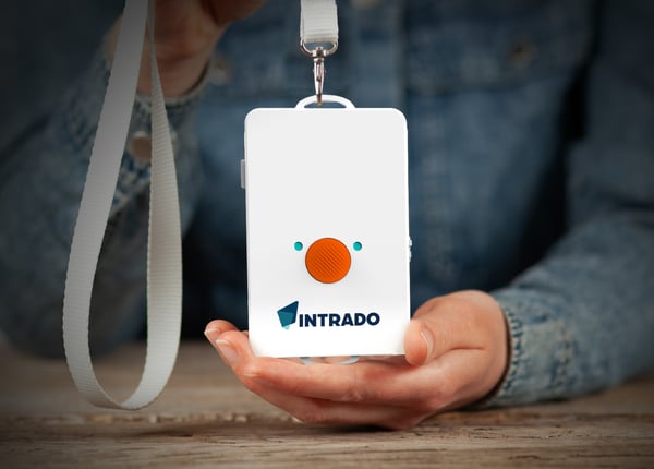 intrado wearable panic button holding device