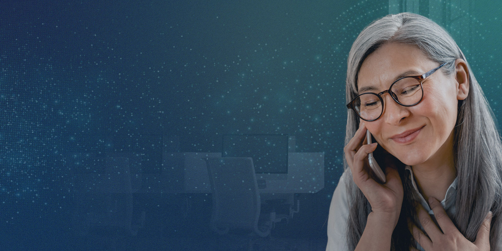 Legacy Networking Gateway Product Brief - Relieved mature woman on mobile